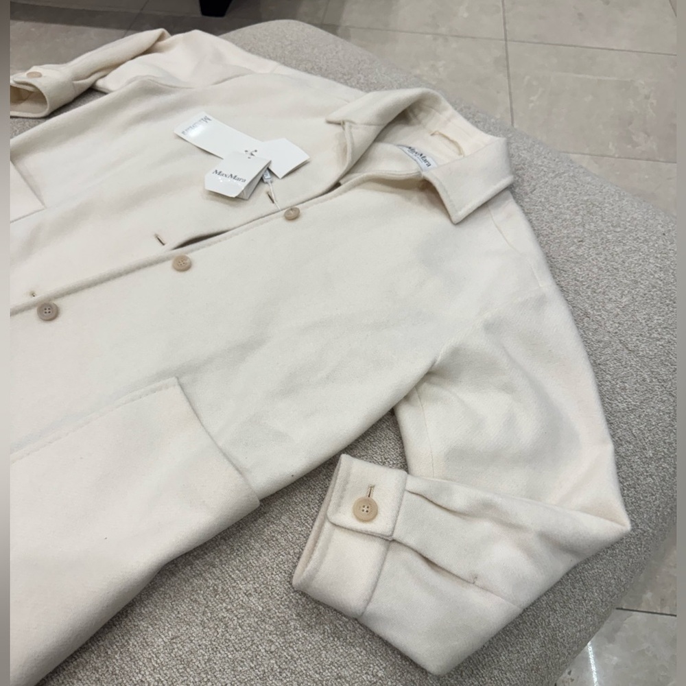 Max Mara Ivory Wool Jacket Coat Eligio Style NWT - Picture 8 of 13